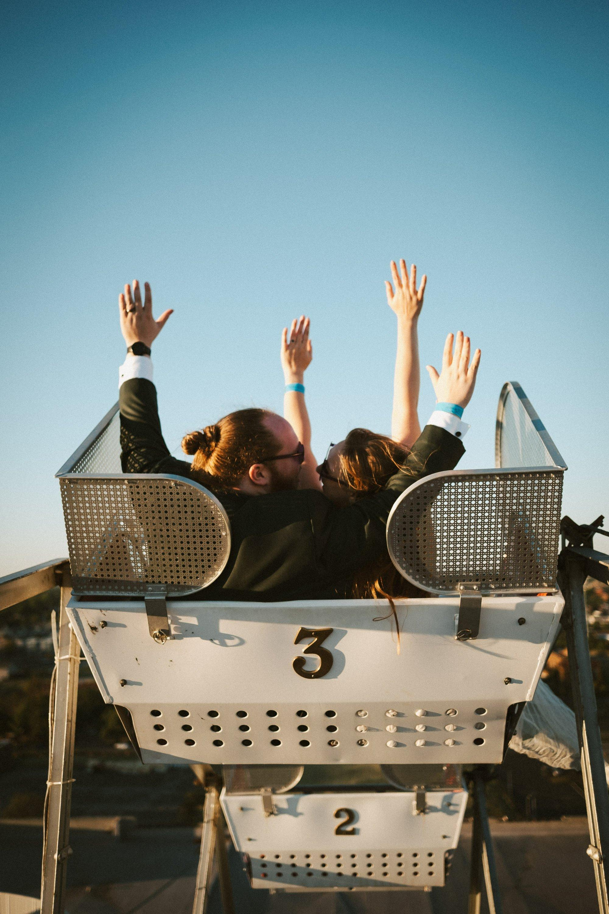 married on ferris wheel 