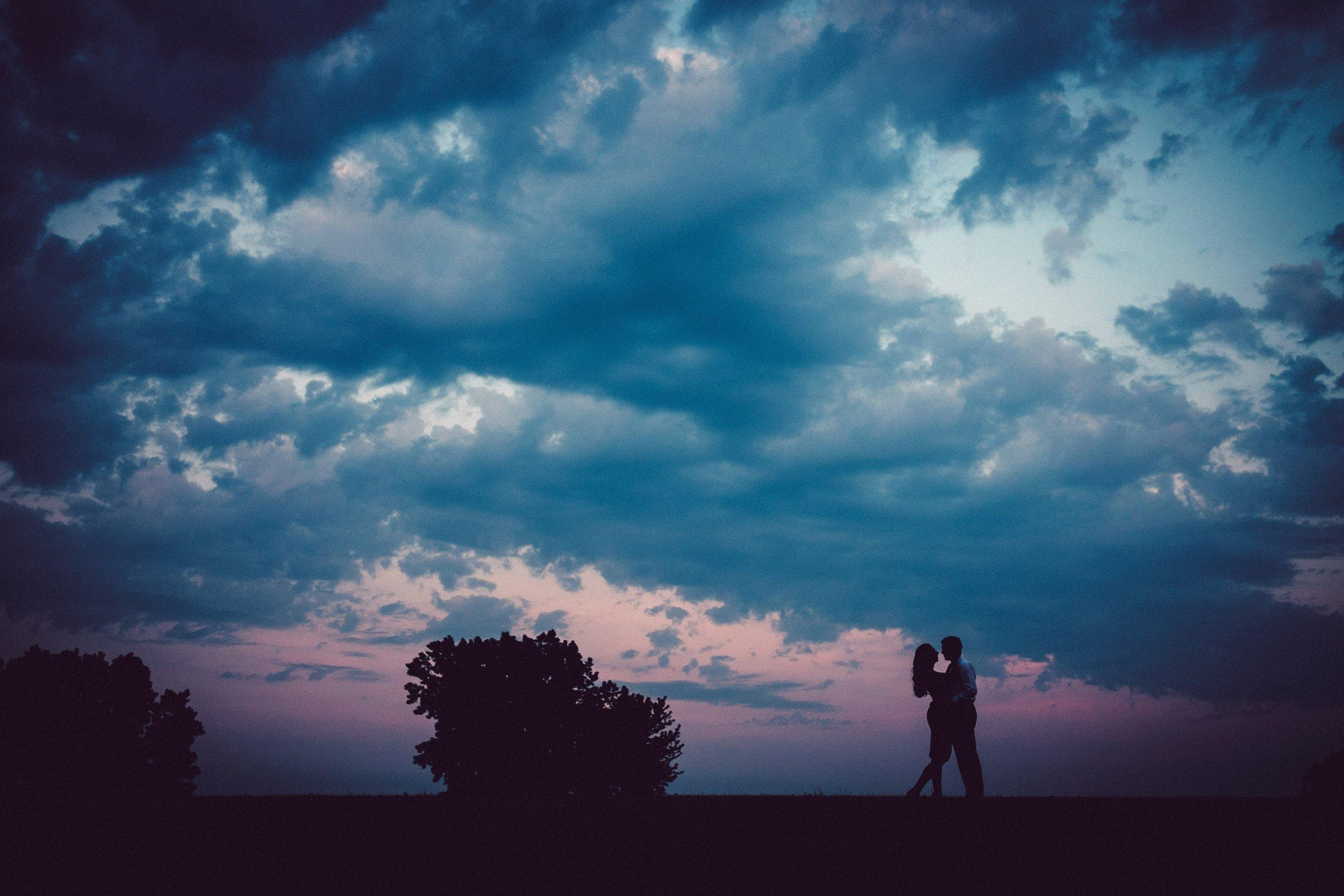 Belle isle Detroit engagement silhouette