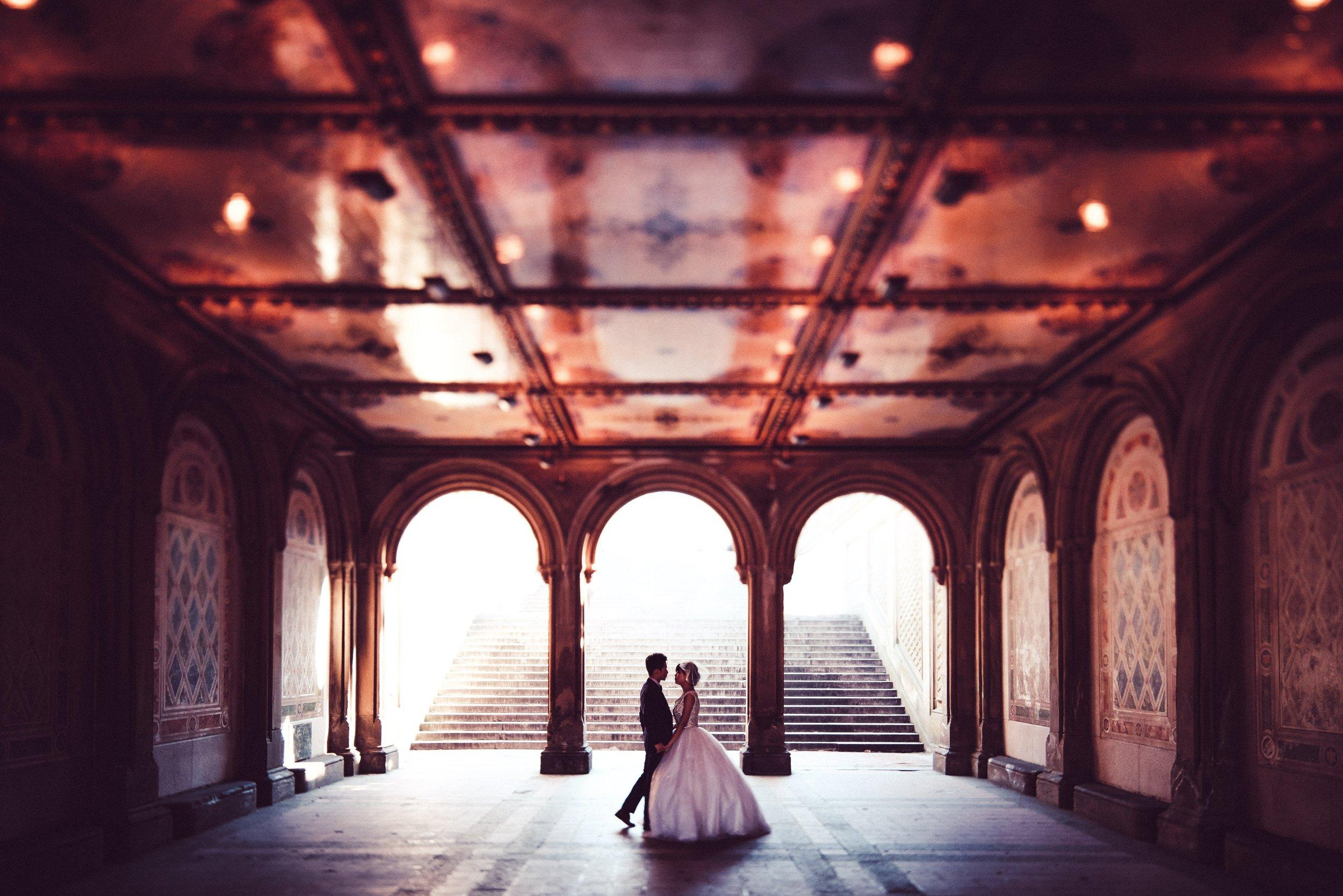 Bethesda square, Central Park, New York City wedding